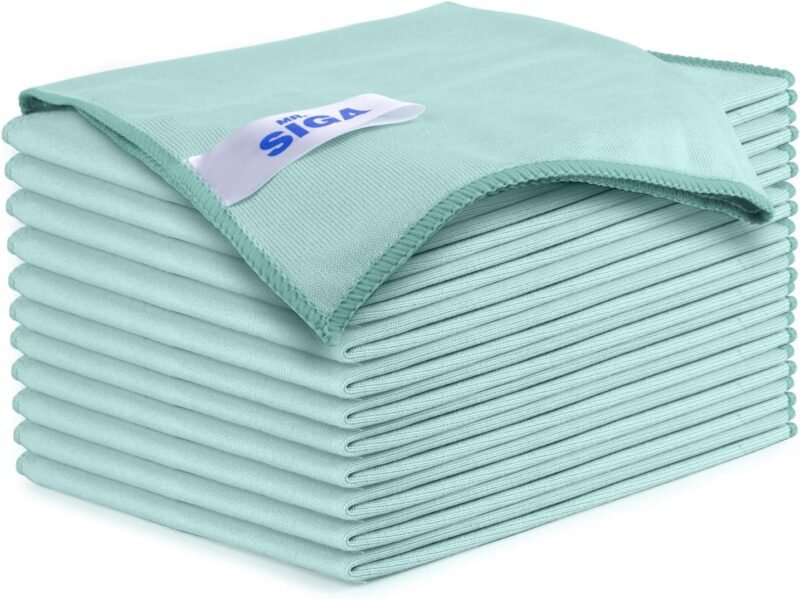 MR.SIGA Ultra Fine Microfiber Cloths for Glass, Pack of 6, 35 x 40 cm 13.7" x 15.7"